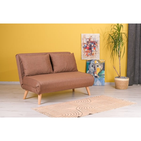 Brązowa rozkładana sofa 120 cm Folde – Artie-image-1