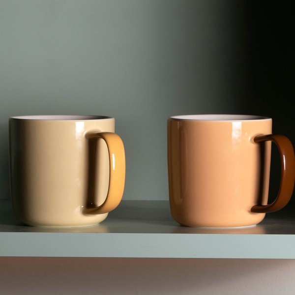 Pomarańczowy kubek new bone china 370 ml Mae – ONA-image-1