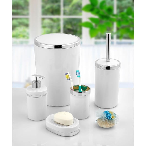 Biały zestaw akcesoriów łazienkowych – Oyo Concept-image-1