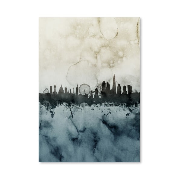 Plakat Americanflat London Town Skyline, 42x30 cm