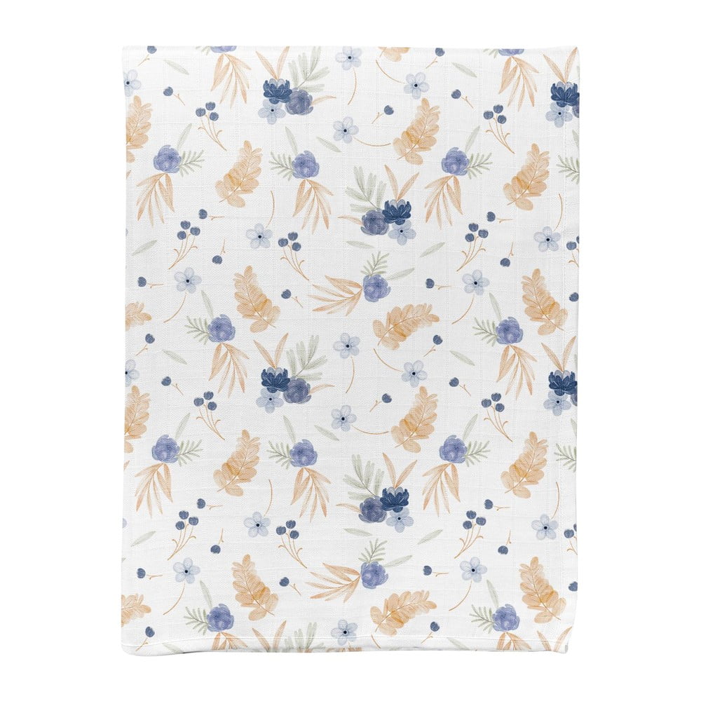 Biały koc dziecięcy muślinowy 75x100 cm Mina – Mijolnir