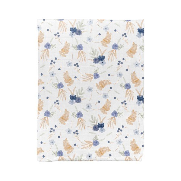 Biały koc dziecięcy muślinowy 75x100 cm Mina – Mijolnir