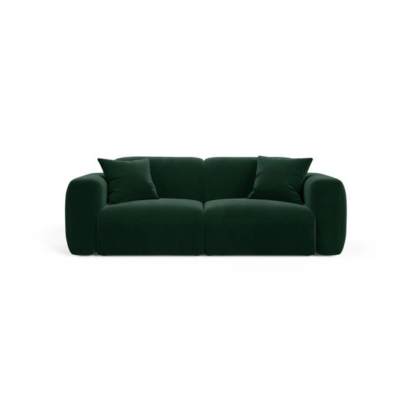 Ciemnozielona aksamitna sofa 220 cm Strino – Cosmopolitan Design