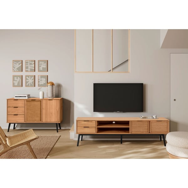 Komoda z litego drewna sosnowego 130x80 cm Natasha – Marckeric-image-1