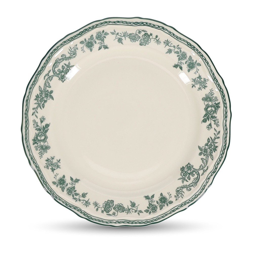 Zielony/w kolorze kości słoniowej porcelanowy talerz deserowy ø 21,5 cm Cyril – S|P Collection