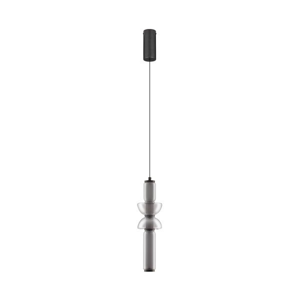 Szara szklana lampa wisząca LED ze ściemniaczem ø 12 cm Ulon – Nova Luce