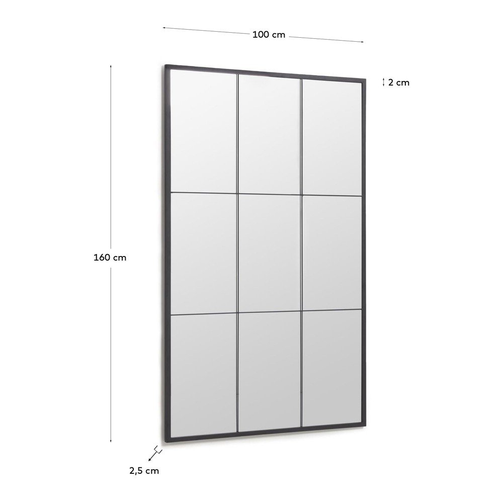 Lustro z drewnianą ramą ścienne 100x160 cm Ulrica – Kave Home (zdjęcie 7)