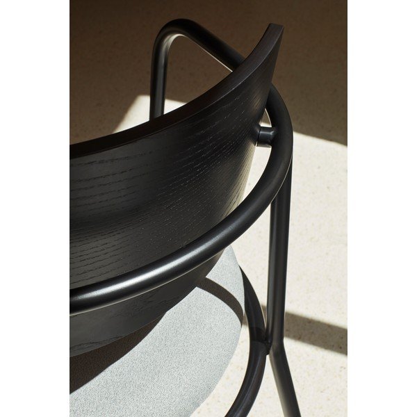 Czarno-szary fotel w dekorze jesionu Eclipse – Teulat-image-1