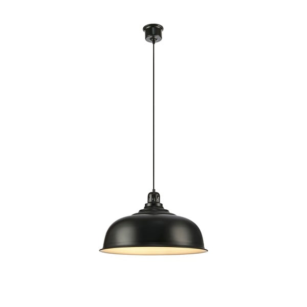 Czarna lampa wisząca z metalowym kloszem 50x50 cm Port – Markslöjd