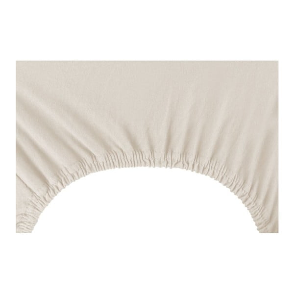 Beżowe prześcieradło elastyczne DecoKing Nephrite, 140/160x200 cm-image-3
