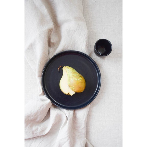 Czarny kamionkowy duży talerz ÅOOMI Luna, ø 27,5 cm-image-3