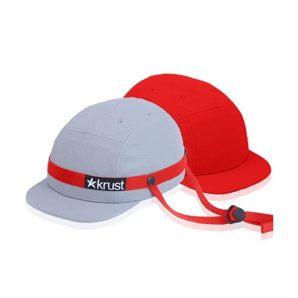 Kask rowerowy Krust grey/red/red z zapasową czapką, rozmiar S