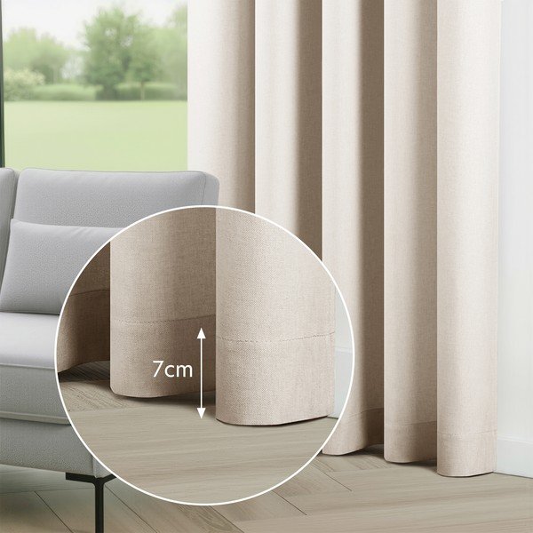 Kremowa zasłona częściowo zaciemniająca (dimout) Calisto – Filumi-image-4