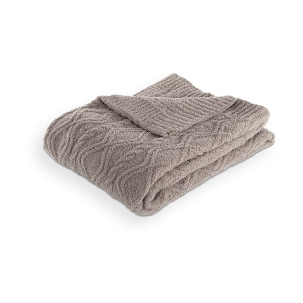 Szarobrązowy koc z mikropluszu 130x170 cm Aspen – Tiseco Home Studio