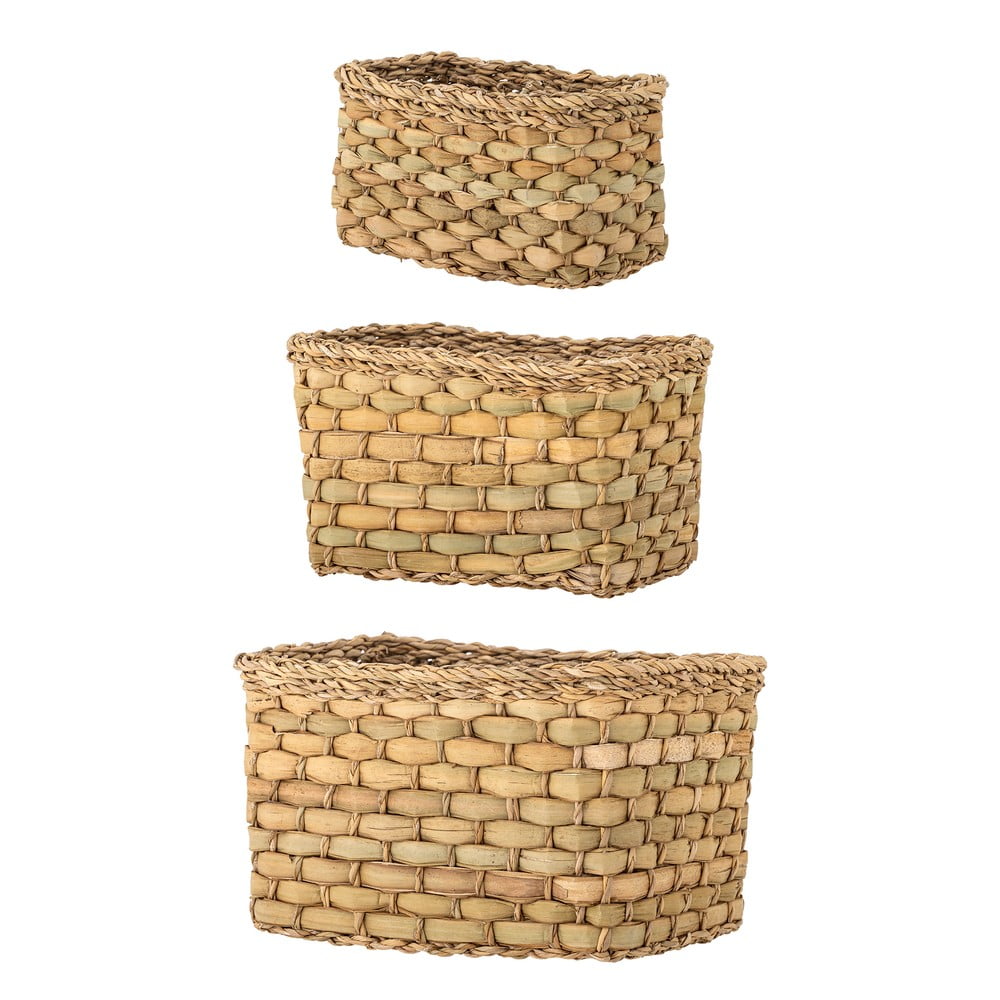 Koszyki z trawy morskiej zestaw 3 szt. 26x16x16 cm Ramon – Bloomingville