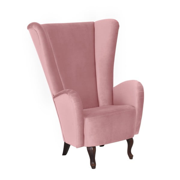 Różowy fotel Max Winzer Aurora Velvet