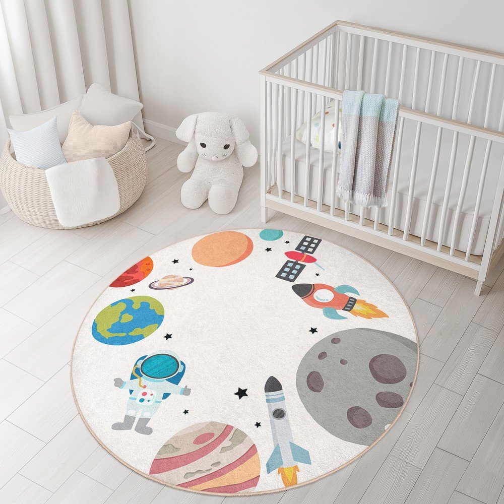 Dziecięcy dywan do zabawy odpowiedni do prania ø150 cm Space Trip – Mila Home (zdjęcie 5)