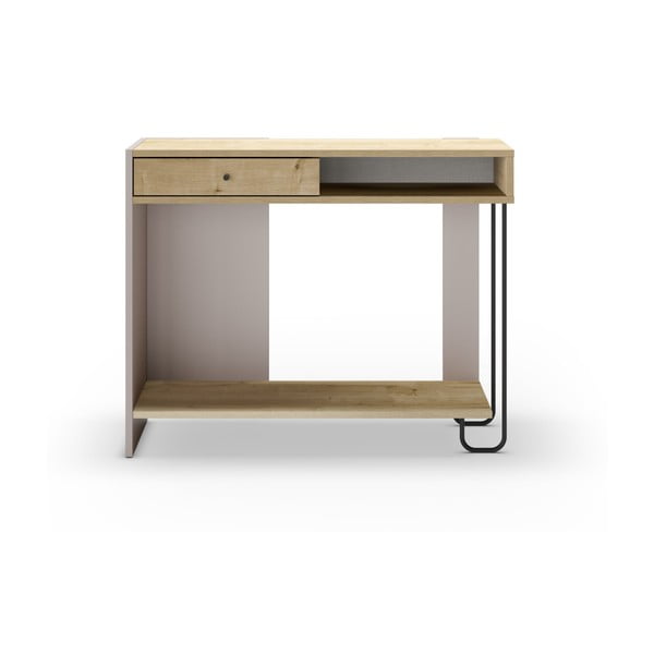 Konsola z blatem w dekorze dębu 35x100 cm Saturne – Marckeric