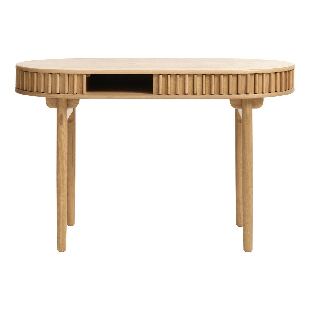 Biurko w dekorze dębu 60x120 cm Carno – Unique Furniture (zdjęcie 6)