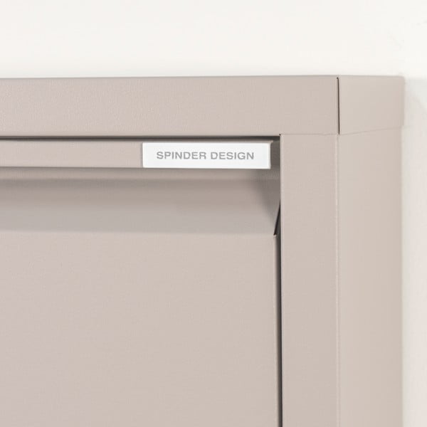 Szarobrązowa metalowa uchylna szafka na buty 50x169x15 cm Billy – Spinder Design-image-4