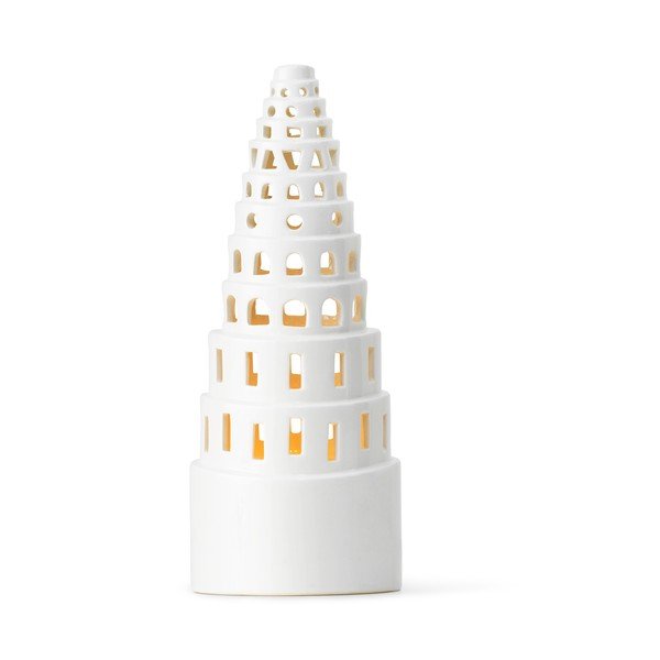 Biały ceramiczny świecznik świąteczny Kähler Design Lighthouse, ø 9 cm-image-2