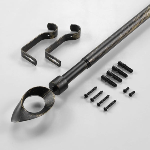 Metalowy regulowany karnisz 120 - 210 cm Ovalon – douceur d'intérieur-image-3