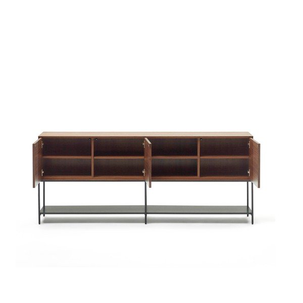 Niska komoda w dekorze orzecha 195x80 cm Vedrana – Kave Home-image-2