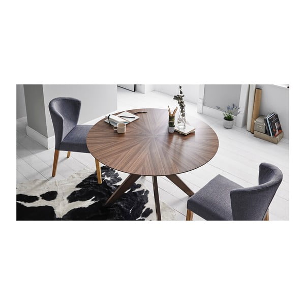 Stół w dekorze drewna orzechowego sømcasa Carmel, ⌀ 120 cm-image-1