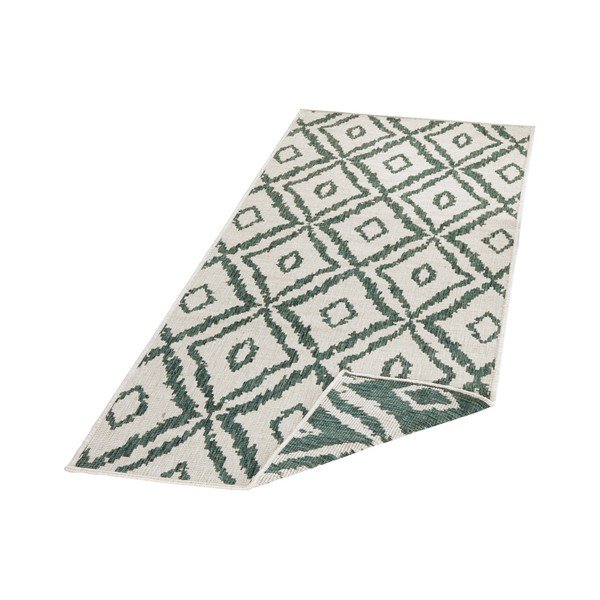 Zielono-biały chodnik dwustronny NORTHRUGS Rio, 80x350 cm-image-3