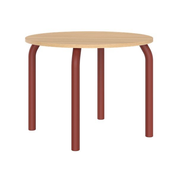 Okrągły stół z blatem w dekorze dębu ø 100 cm Meko – noo.ma