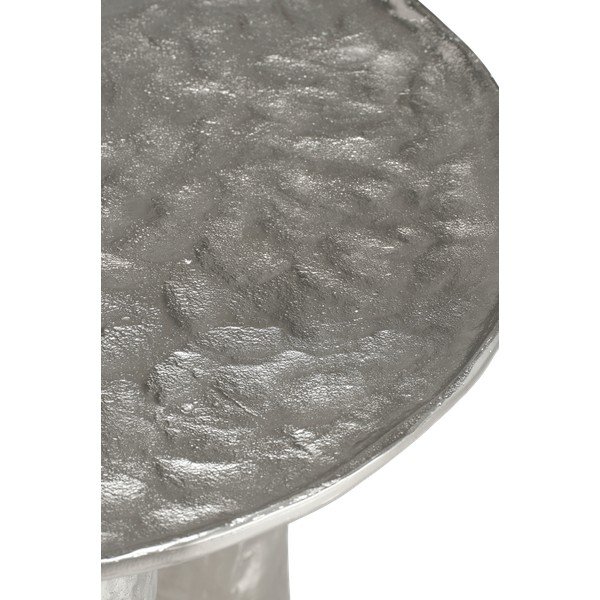 Aluminiowy okrągły stolik w kolorze srebra ø 60 cm Art – Ellos Home-image-3