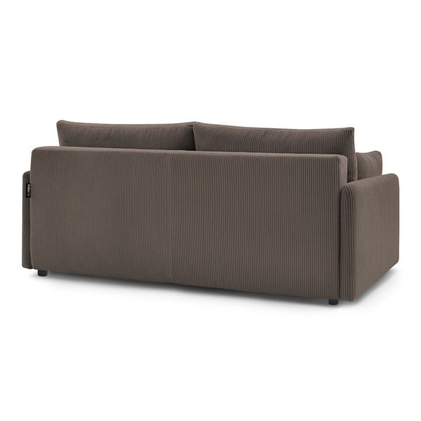 Brązowa sztruksowa rozkładana sofa 211 cm Marcel – Bobochic Paris-image-4