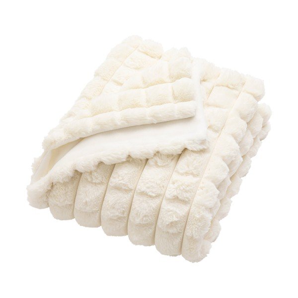 Kremowy koc z mikropluszu/ze sztucznego futra 180x220 cm Igloo – douceur d'intérieur