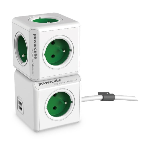Rozgałęźnik do gniazdka 13 cm PowerCube Extended USB – Cubenest-image-3