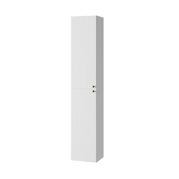 Biała wysoka wisząca szafka łazienkowa 30x160 cm Asti – STOLKAR