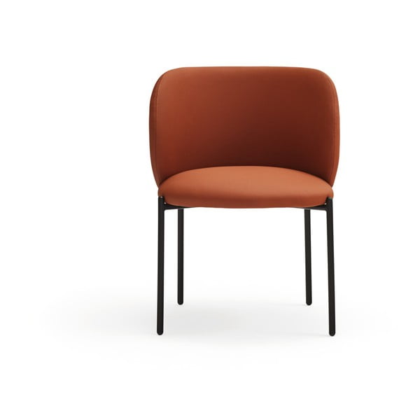 Pomarańczowe tapicerowane fotele jadalniane zestaw 2 szt. Mogi – Teulat-image-3