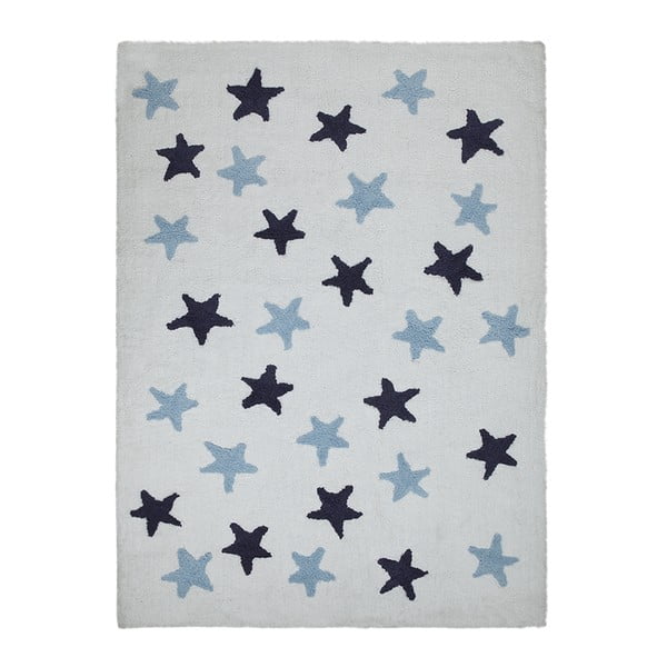 Biały dywan bawełniany wykonany ręcznie Lorena Canals Messy Stars, 120x160 cm