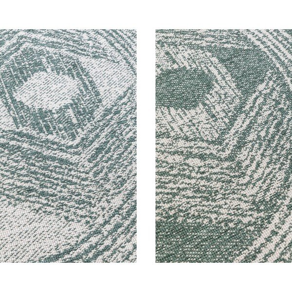 Zielono-kremowy okrągły dywan odpowiedni na zewnątrz ø 140 cm Gemini – Elle Decoration-image-4