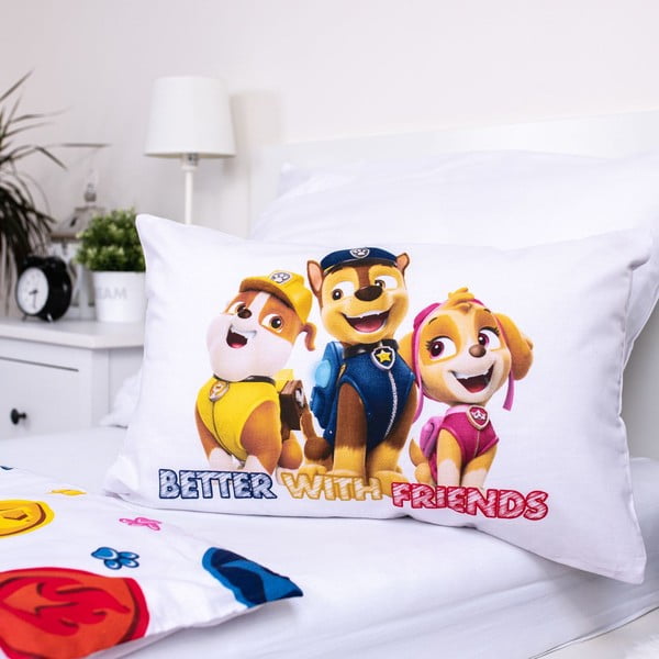 Bawełniana pościel dziecięca do łóżeczka 100x135 cm Paw Patrol – Jerry Fabrics-image-3