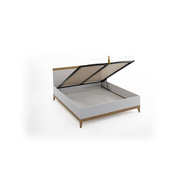 Łóżko 2-osobowe z litego drewna sosnowego SKANDICA Livia BC, 140x200 cm-image-3