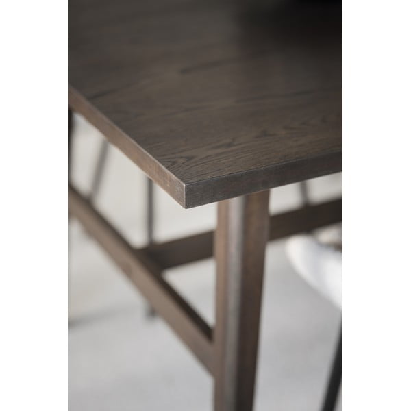 Ciemnobrązowy stół w dekorze dębu 100x220 cm Plainfield – Rowico-image-3