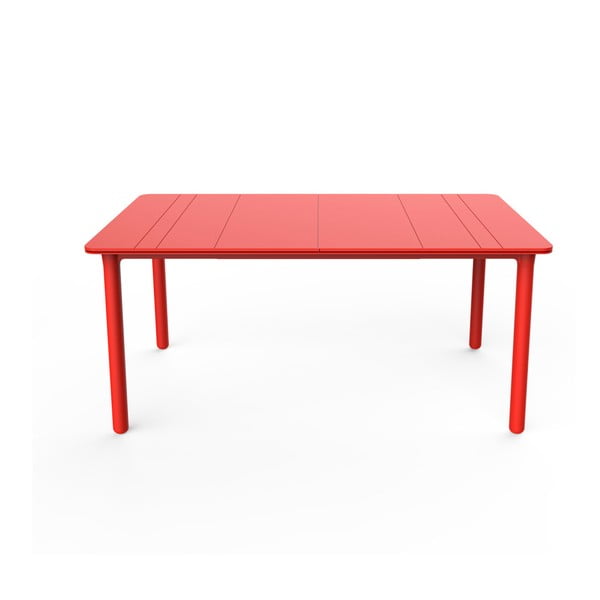 Czerwony stół ogrodowy Resol NOA, 160x90 cm