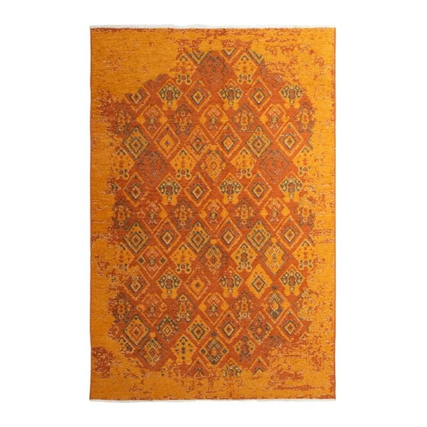 Pomarańczowo-szary dywan dwustronny Vitaus Normani, 77x200 cm