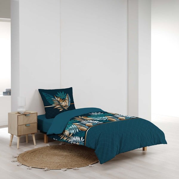 Morska bawełniana pościel jednoosobowa 140x200 cm Alianor – douceur d'intérieur-image-2