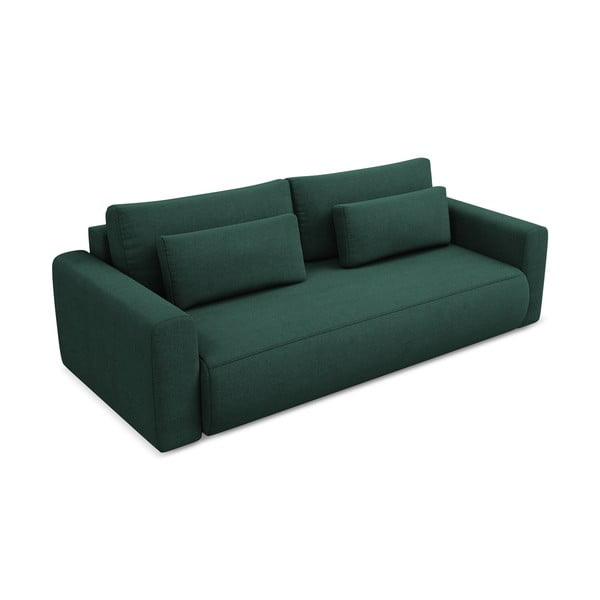 Zielona rozkładana/ze schowkiem sofa 238 cm Kapua – Makamii-image-2
