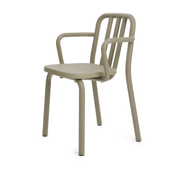 Oliwkowe krzesło z podłokietnikami Mobles 114 Tube