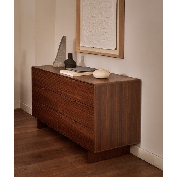 Komoda w dekorze orzecha w ciemnym naturalnym kolorze 120x75x50 cm Norlen – Kave Home-image-3
