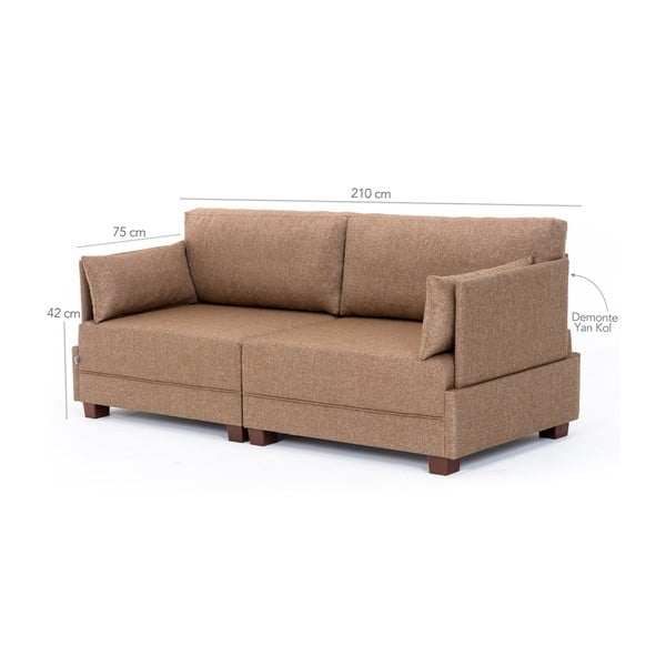 Brązowa sofa Balcab Home Lucy-image-3