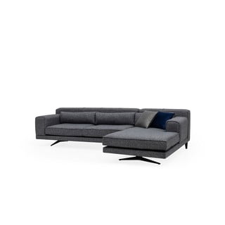Ciemnoszara sofa narożna Artie Jivago, narożnik prawy