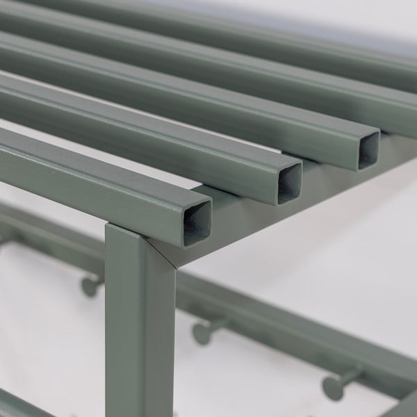 Szarozielony metalowy wieszak ścienny z półką 76 cm Rizzoli – Spinder Design-image-3